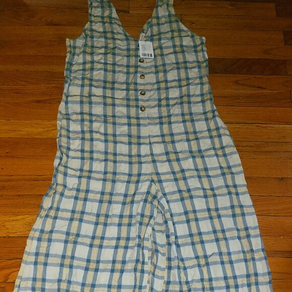 NWT Urban Outfitters long plaid jumsuit sz. Small - Picture 1 of 2